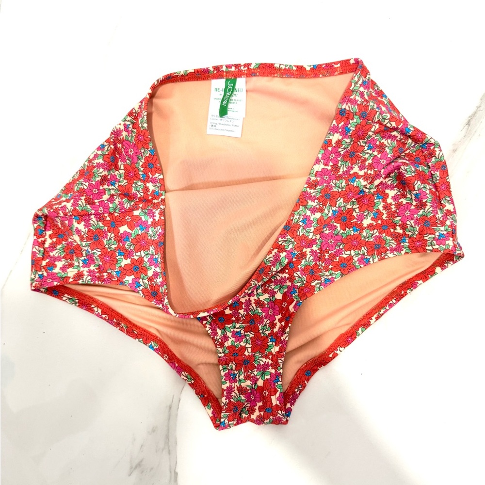 J. Crew Retro Printed high-waisted bikini bottom S - Picture 6 of 7